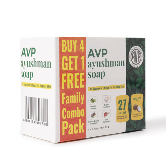 Ayushman Ayurvedic Soap Family pack 4+1