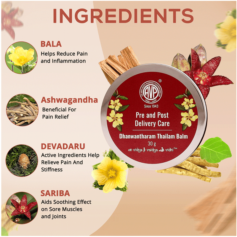 Dhanwantharam Thailam Pain Relief Balm Ideal For Pre Partum And Post Partum Joint Pain, Knee Pain, Muscle Strain, Cramps And Sprains image 3
