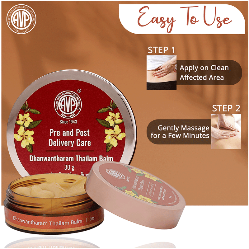 Dhanwantharam Thailam Pain Relief Balm Ideal For Pre Partum And Post Partum Joint Pain, Knee Pain, Muscle Strain, Cramps And Sprains image 6