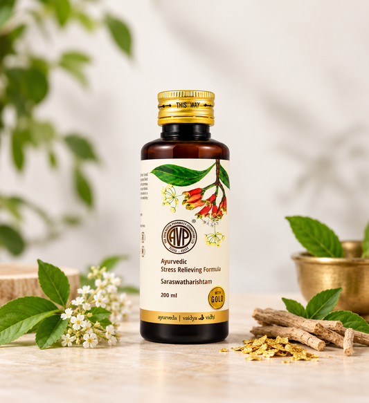 Saraswatharishtam 200 ML | Stress Relief & Emotional Balance | Ashwagandha and Brahmi