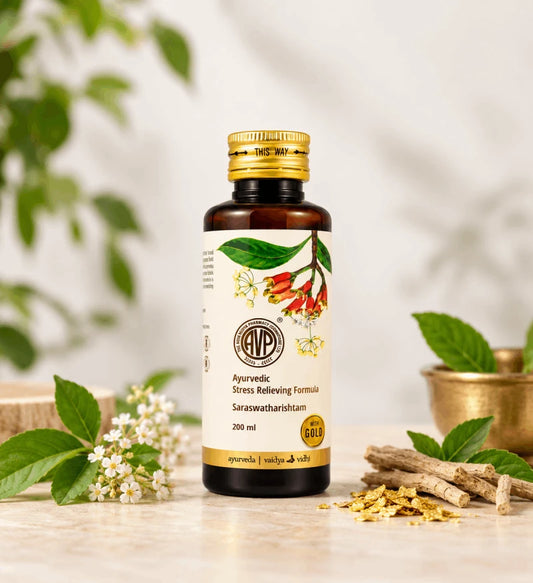 Saraswatharishtam 200 ML | Stress Relief & Emotional Balance | Ashwagandha and Brahmi