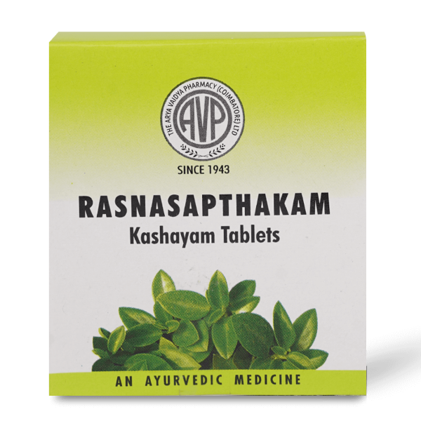 AVP Rasnasapthakam Kashayam Tablet Box Strip of 10 Tablet